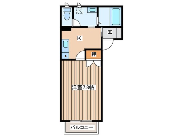 アスール湘南　Ｆの物件間取画像